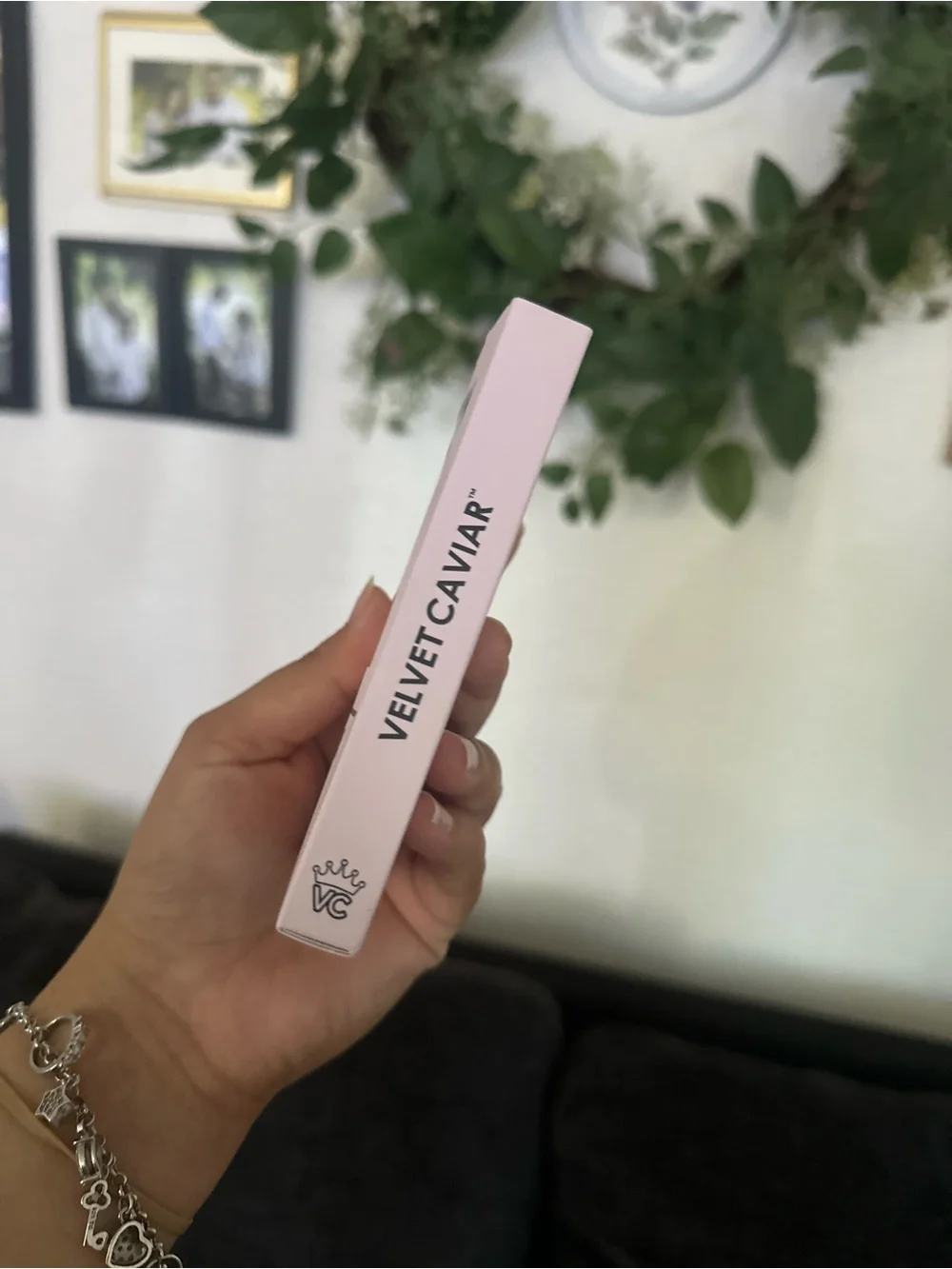 Velvet Caviar nude white & Silver Phone Ring Grip - MagSafe Compatible